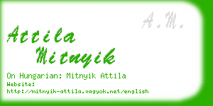 attila mitnyik business card